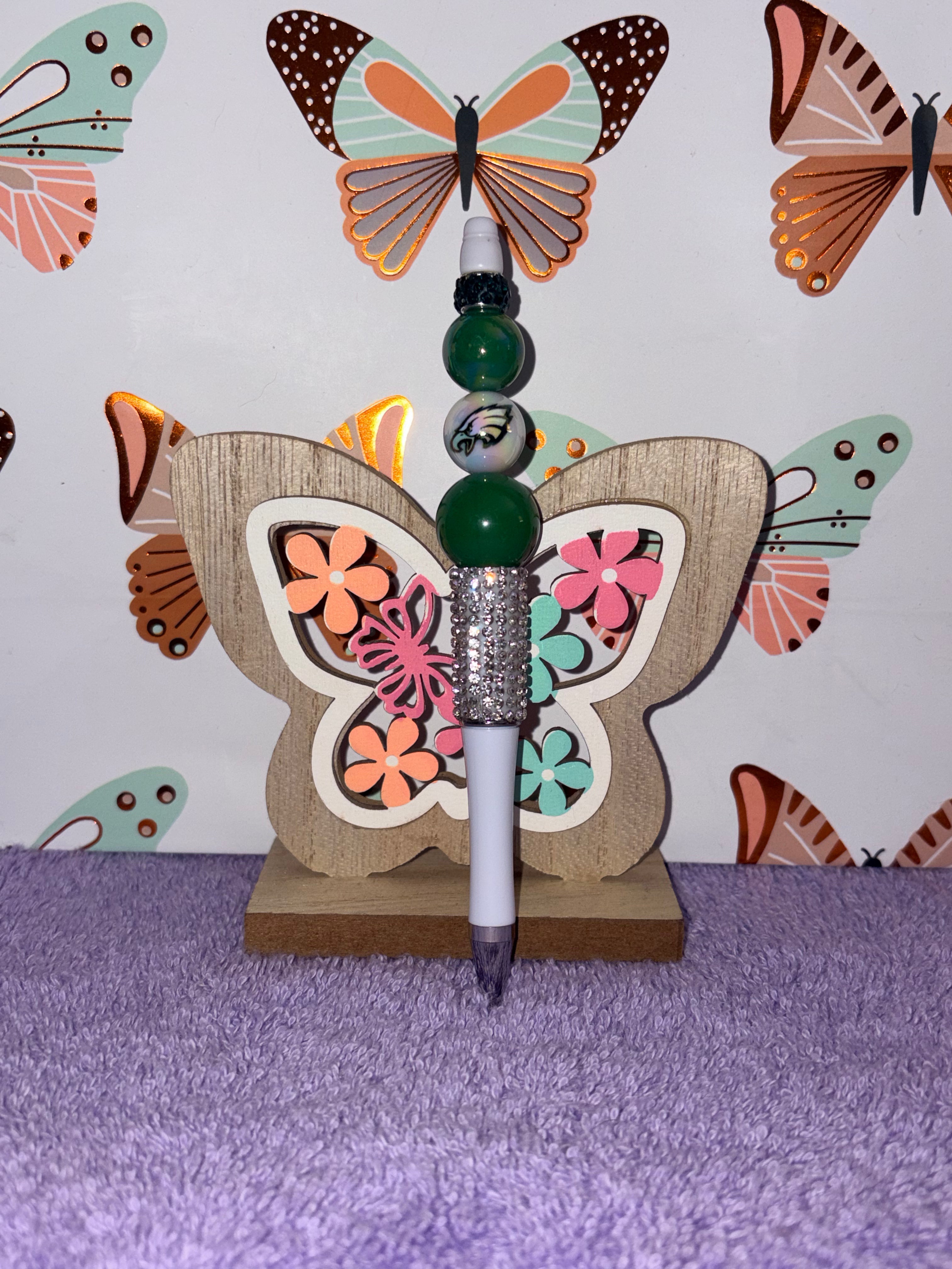 Philadelphia Eagles NFL Rhinestone Beaded Pen