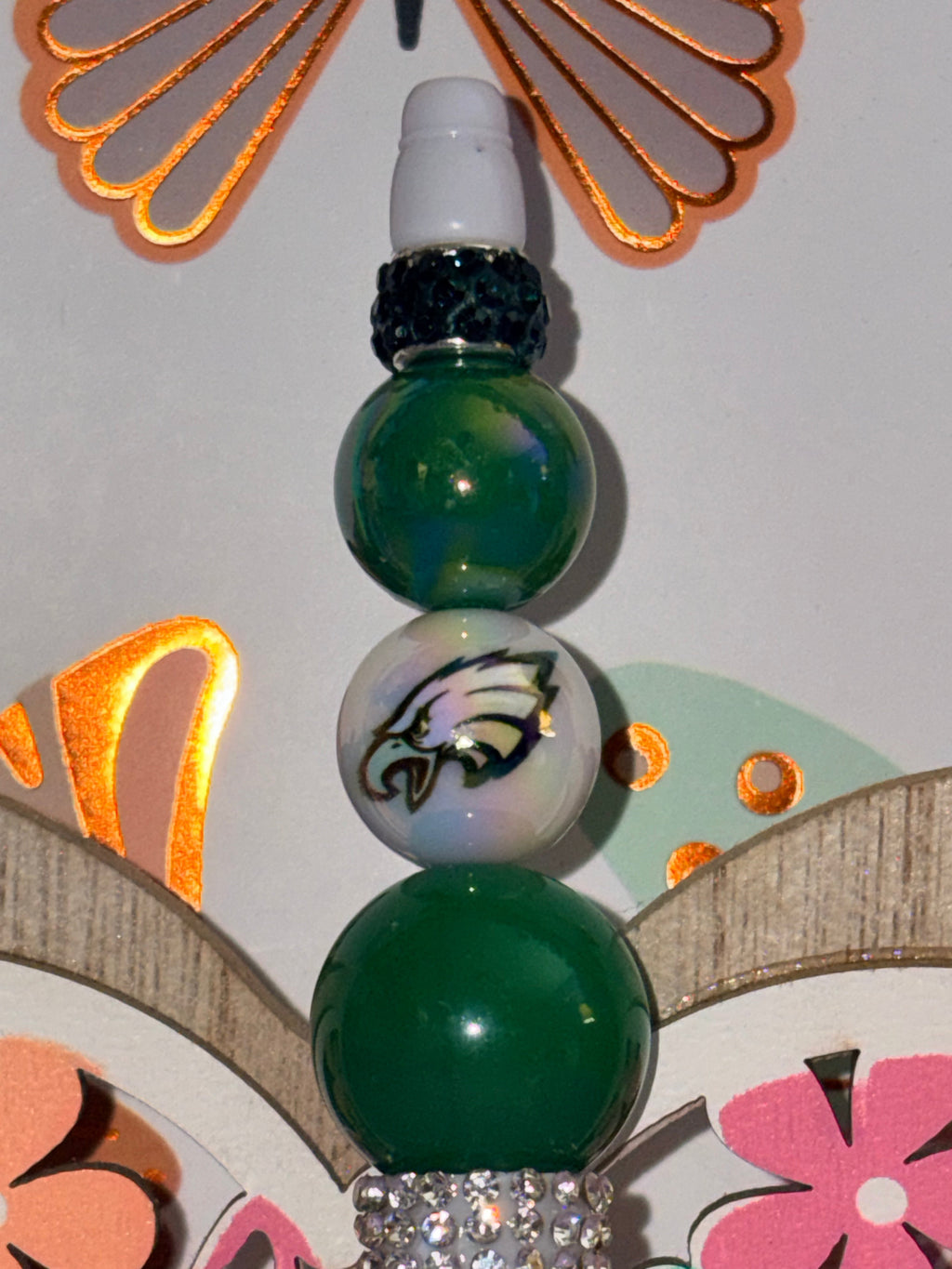 Philadelphia Eagles NFL Rhinestone Beaded Pen