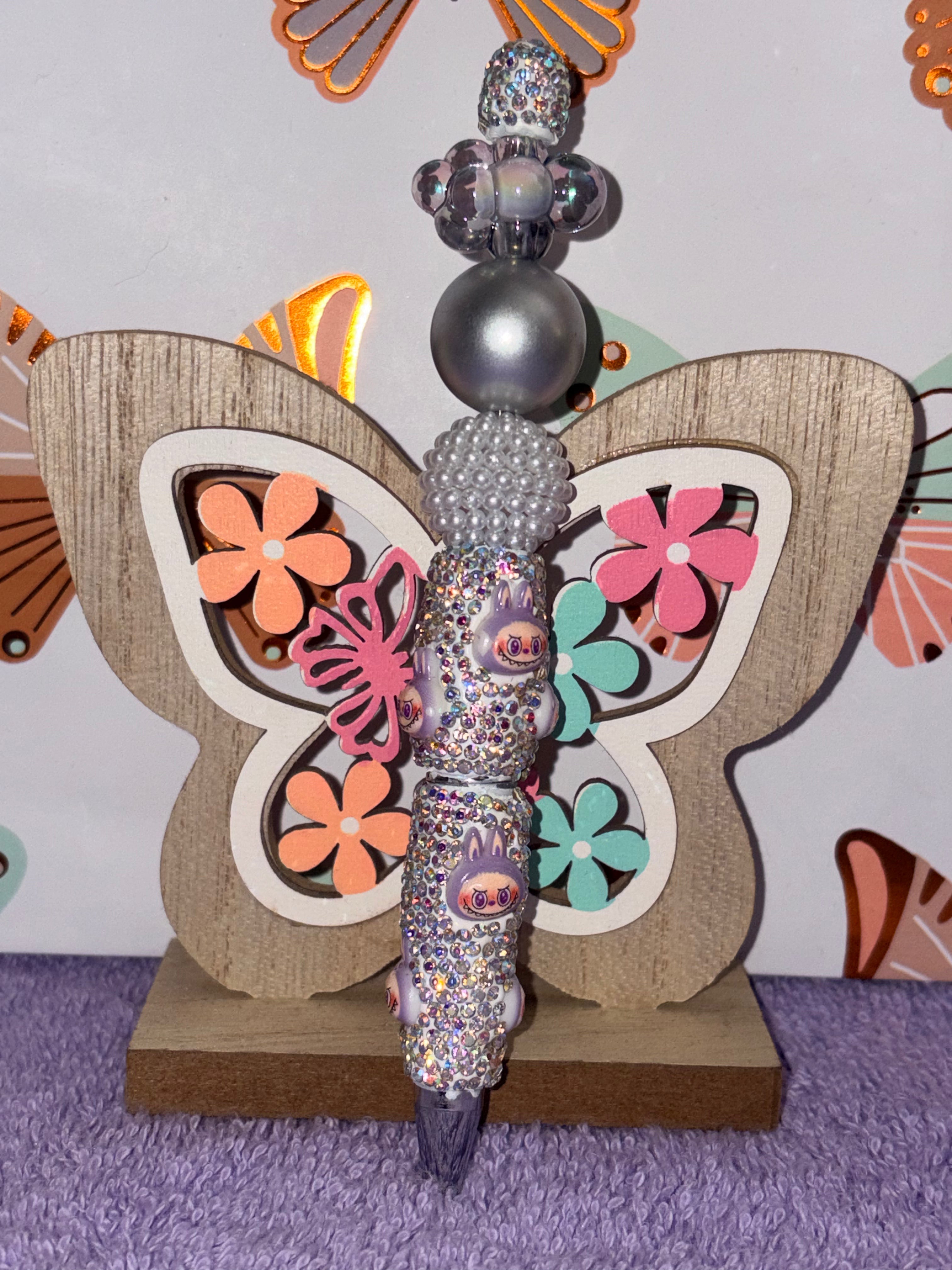 Labubu Character AB Crystal Rhinestone Beaded Pen