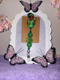 Princess Tiana RN Nurse Green Glitter Beaded Badge Reel – Handmade
