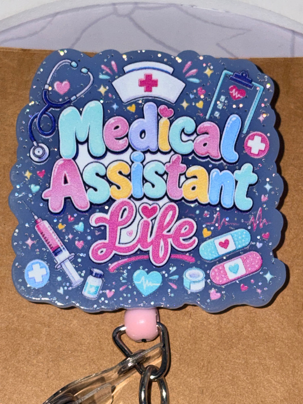 Medical Assistant Life Kawaii Pill Charm Beaded Badge Reel – Handmade