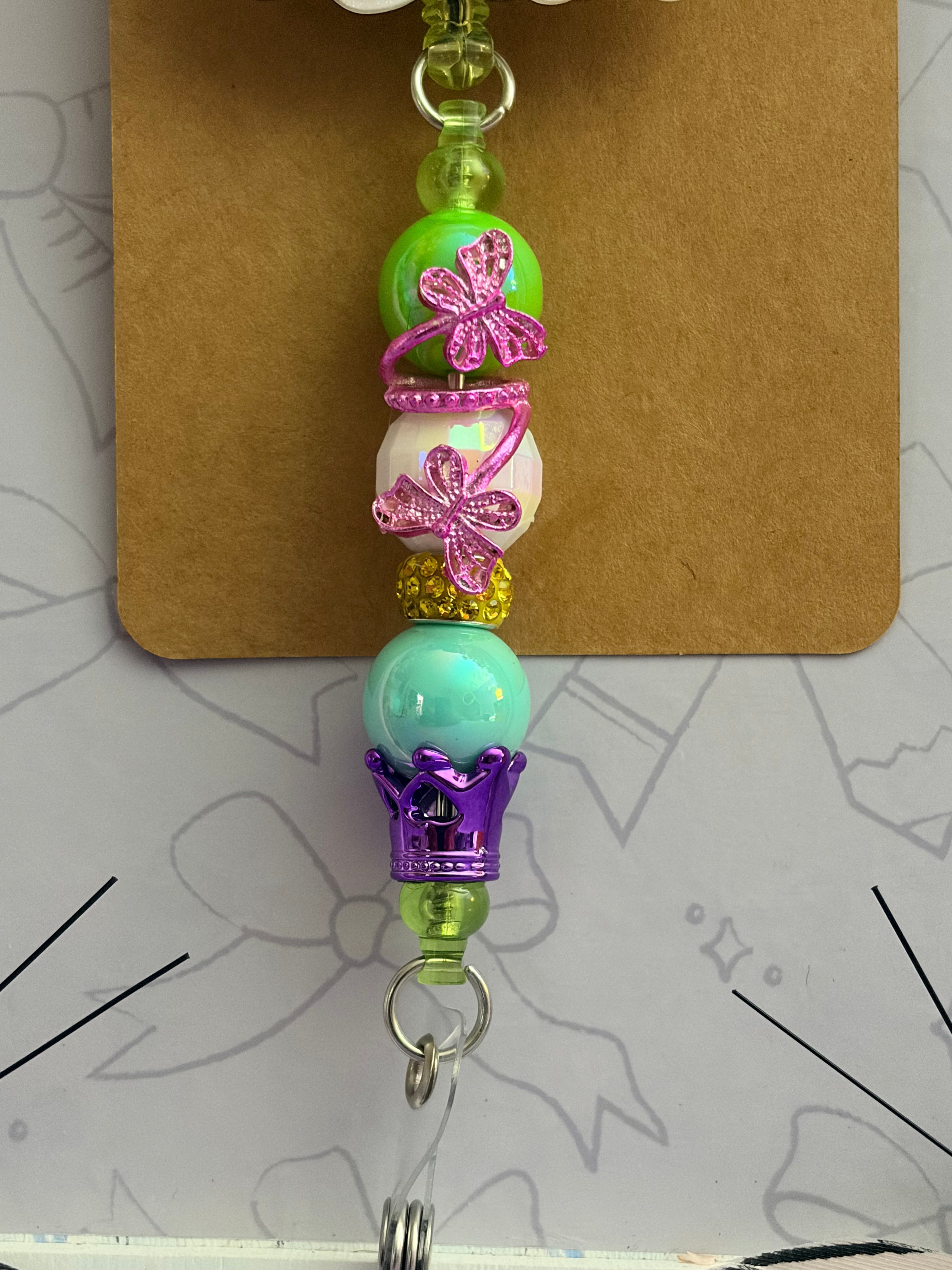 Healthcare Worker Beaded Badge Reel