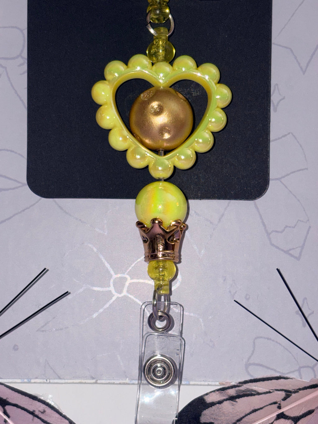 Mexican Food & Abuelita Shaker Beaded Badge Reel