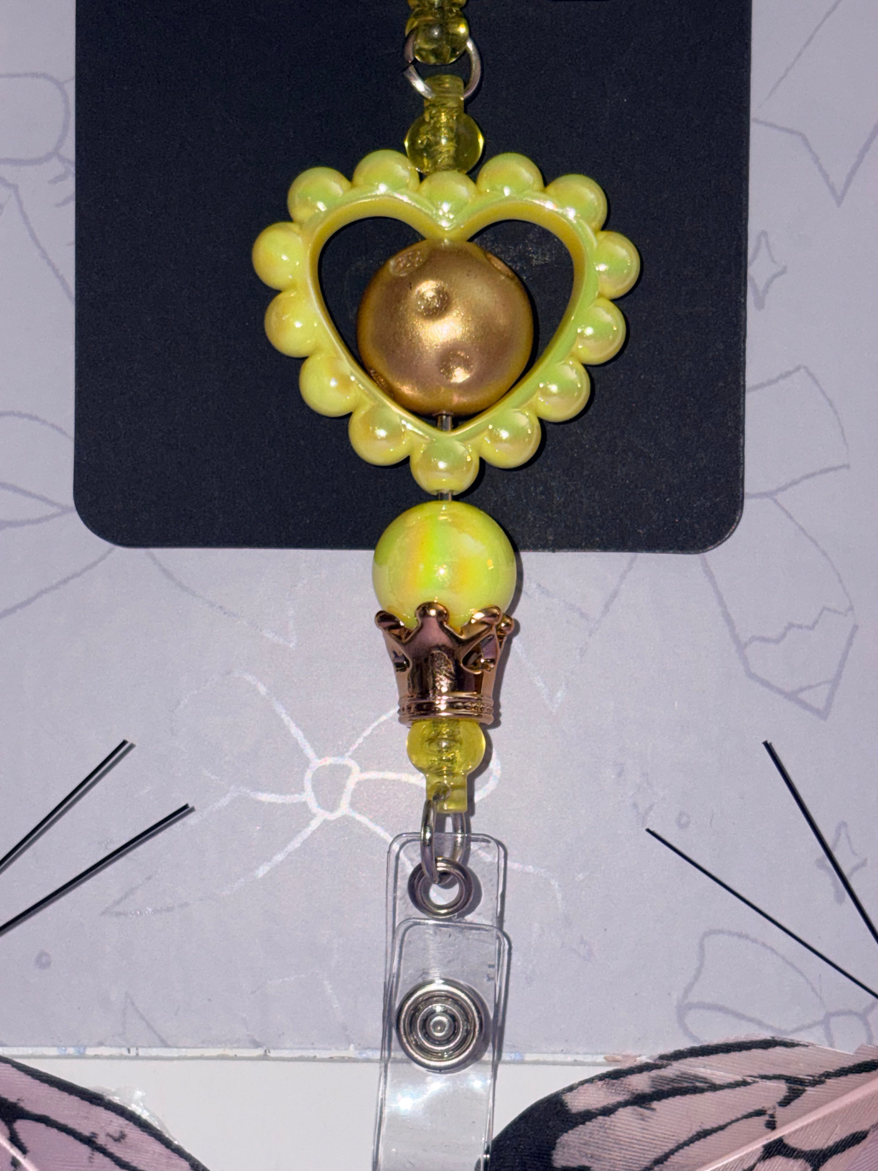 Mexican Food & Abuelita Shaker Beaded Badge Reel