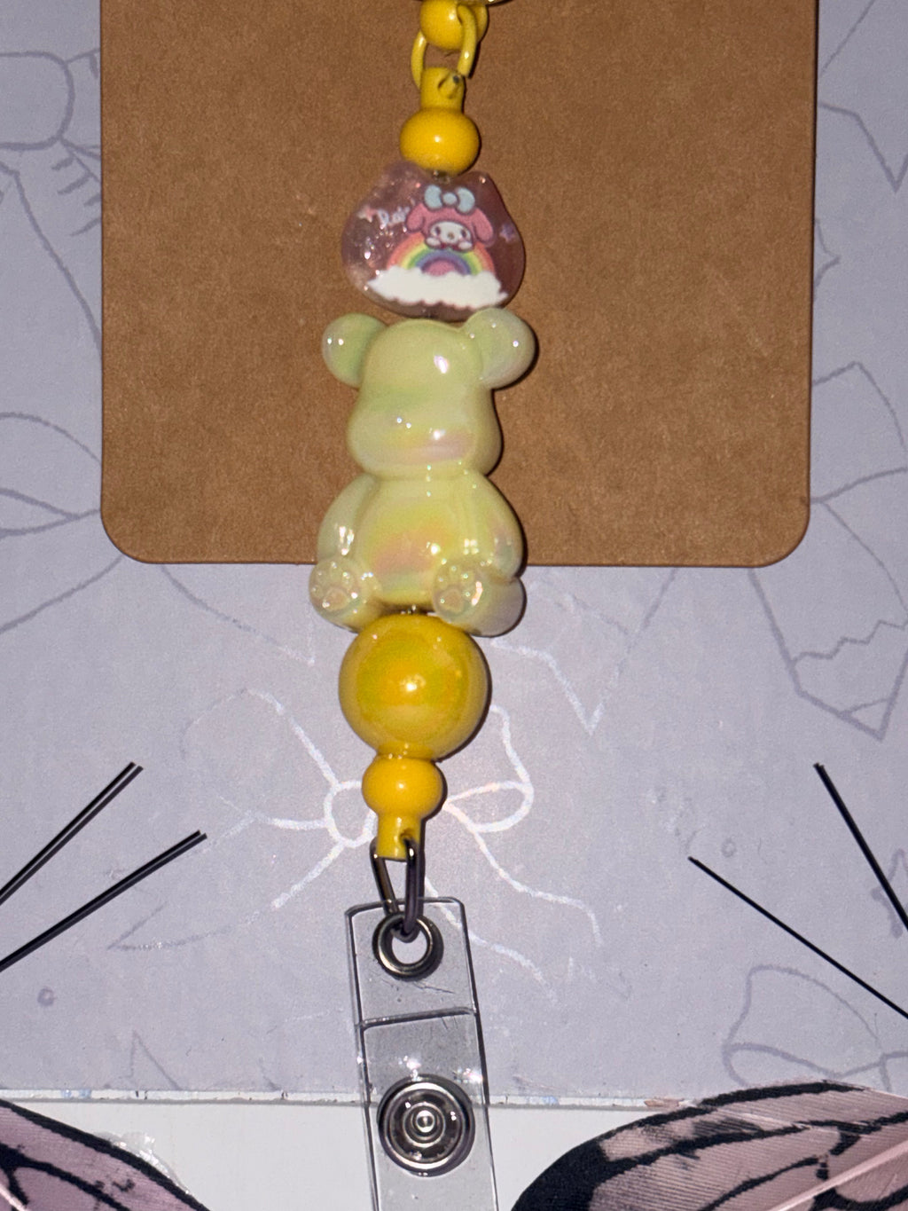 Cinnamoroll Kawaii Beaded Badge Reel