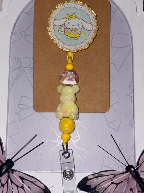 Cinnamoroll Kawaii Beaded Badge Reel