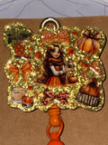 Autumn Girl Beaded Badge Reel