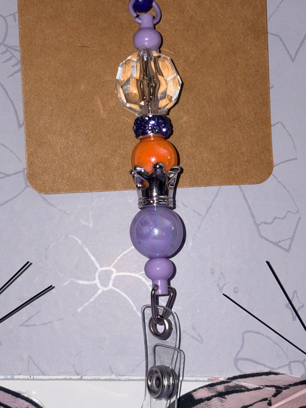 Halloween Kawaii Dumpling Beaded Badge Reel