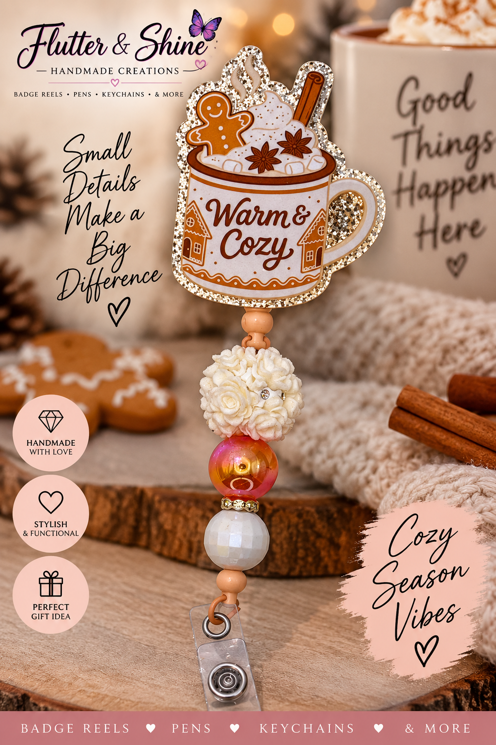 Warm & Cozy Gingerbread Badge Reel
