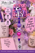 Floral Unicorn Beaded Badge Reel – A Little Magic Brightens Every Day