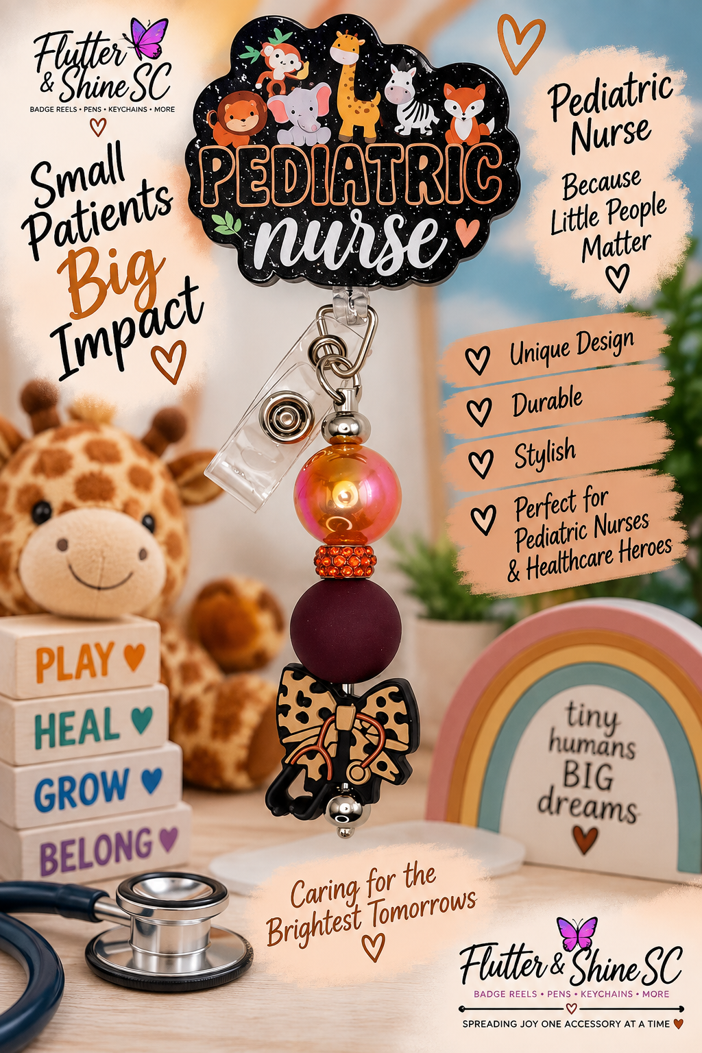 Pediatric Nurse Badge Reel – Small Patients Big Impact