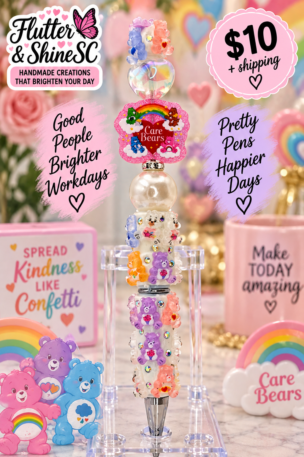 Care Bears Beaded Pen